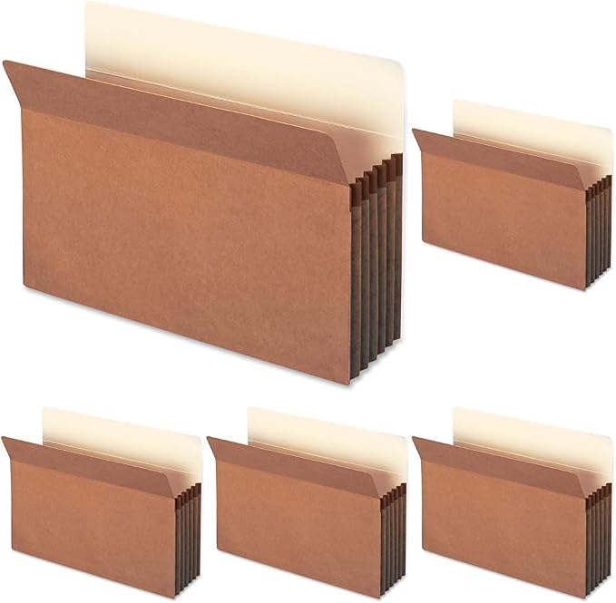 Smead File Pocket, Straight-Cut Tab, 5-1/4" Expansion, Legal Size, 10 per Box by SMEAD