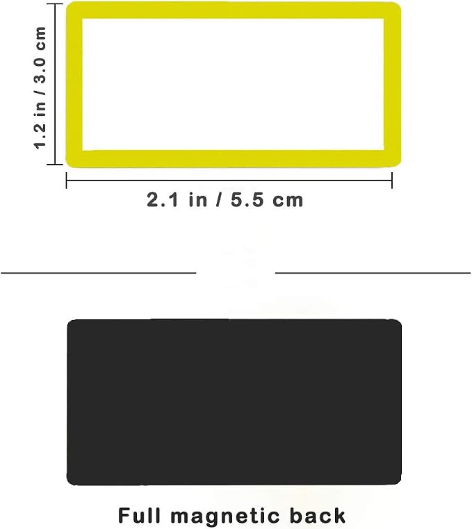 ZHIDIAN Magnetic Dry Erase Labels 2.1" x 1.2", Blank Name Tags Plates - Image 3
