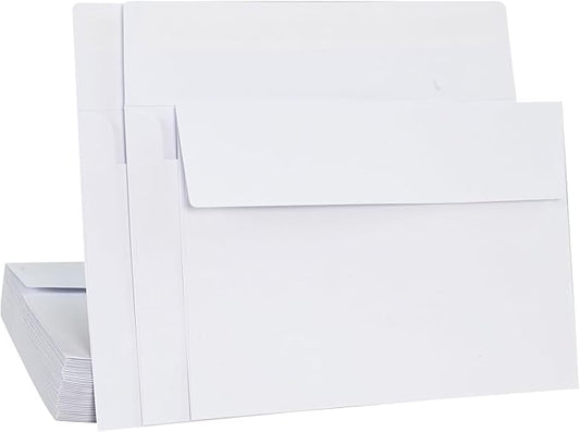 100 Packs 4x5Envelopes,White A2 Envelopes,4x5Envelopes for Invitations,Envelopes Self Seal for Weddings,Greeting Cards, Mailing, Invitations, Photos, Postcards，Printable Invitation Envelopes