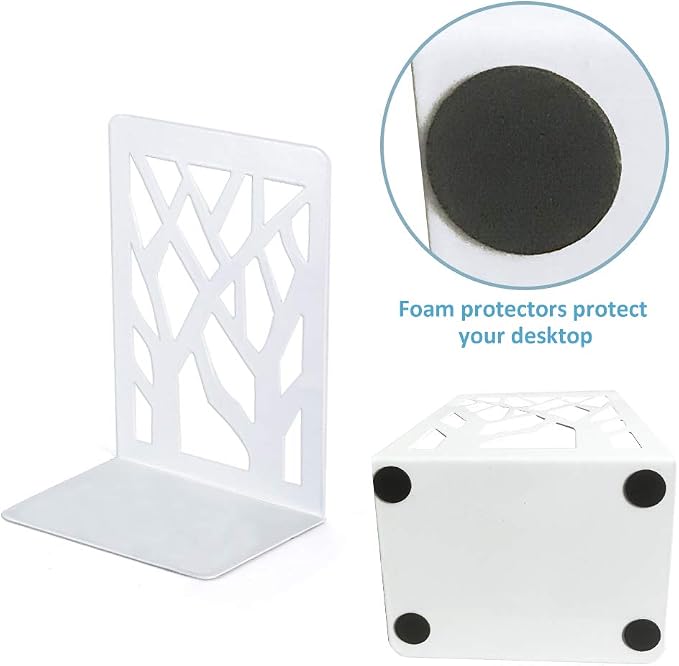 Book Ends, Bookends for Shelves, Book Ends for Heavy Books, Book Stoppers for - Image 7
