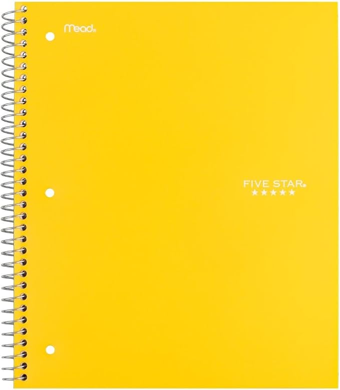 Five Star Spiral Notebook + Study App, 1 Subject, Wide Ruled Paper, 100 Sheets - Image 8