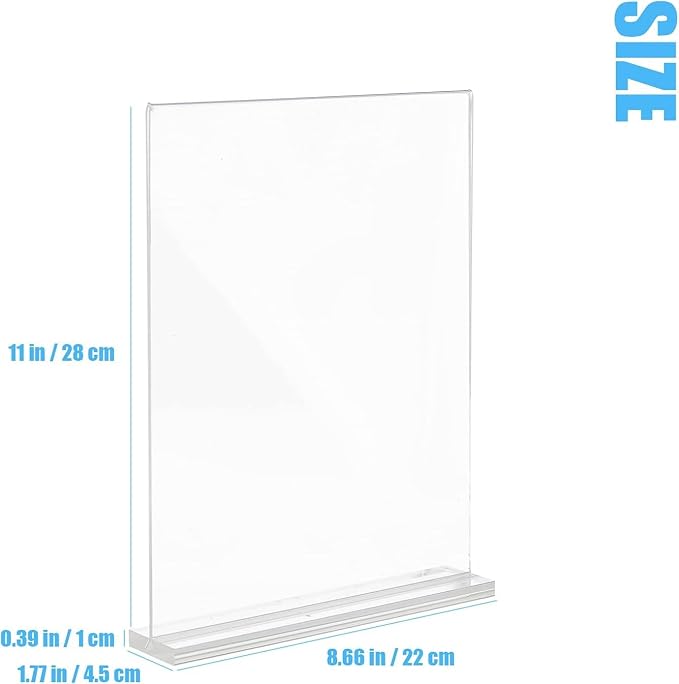 Lechay 8.5 x 11 inches Clear Table Menu Display Stand Desktop Display Stand - Image 2