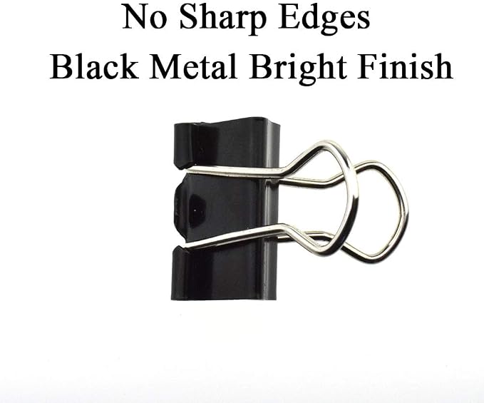 HAHIYO Binder Clips Paper Clamps Spring Steel Sturdy Small 0.75 inches Width - Image 5
