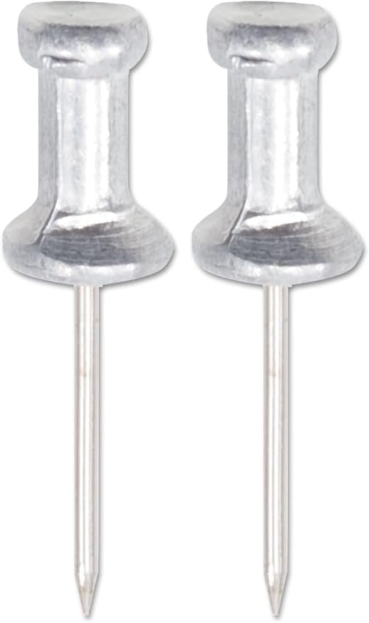ADVANTUS Aluminum Head Push Pins, Steel 5/8-Inch Point, 100 per Box by Advantus