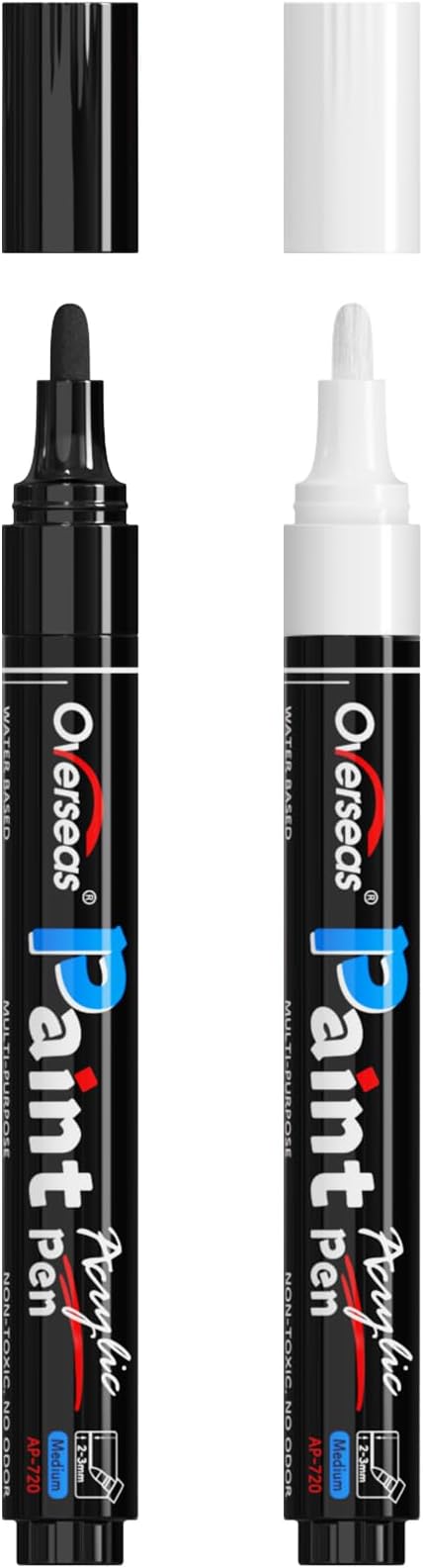 Overseas White & Black Paint Pens Paint Markers by Overseas
