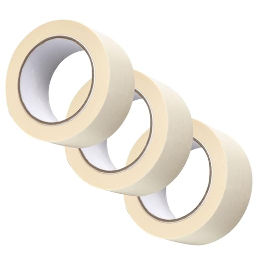 GTSE Masking Tape, 3 Pack, 2 inches x 55 Yards, General Purpose Beige by GTSE