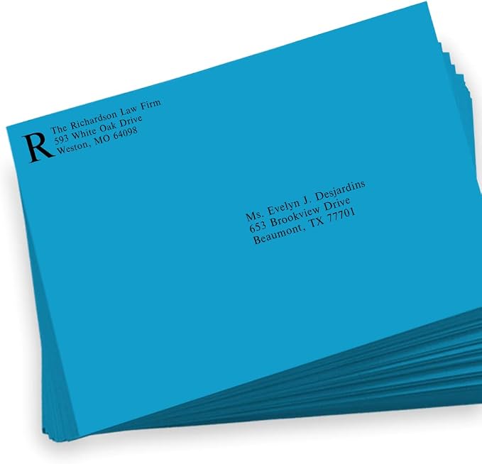 LUXPaper 9 x 12 Booklet Envelopes | Pool Blue | 80lb. Text | 50 Qty - Image 5