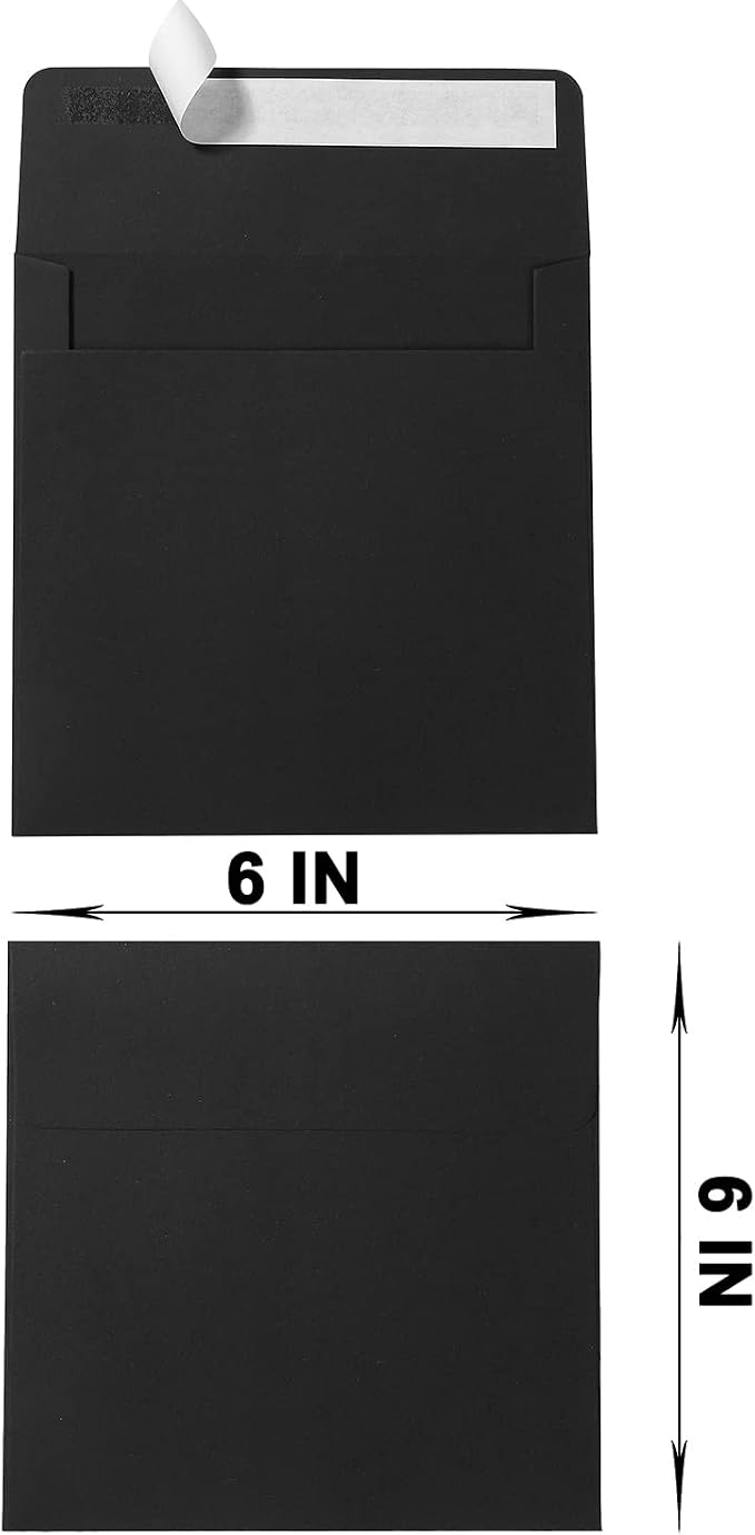 50 Pack 6 x 6 Square Envelopes Self Seal, Greeting Cards, Announcements - Image 2
