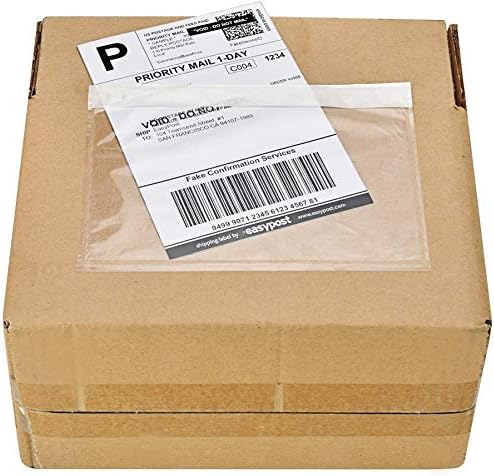 200 Pack 7.5" x 5.5" Clear Self-Adhesive Top Loading Packing List/Shipping by FungLam