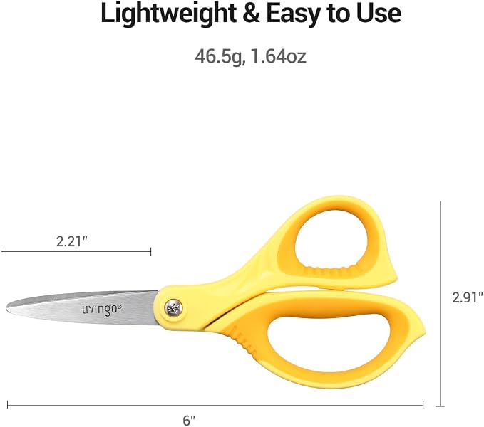 LIVINGO 6” Kids Scissors for School - Image 2