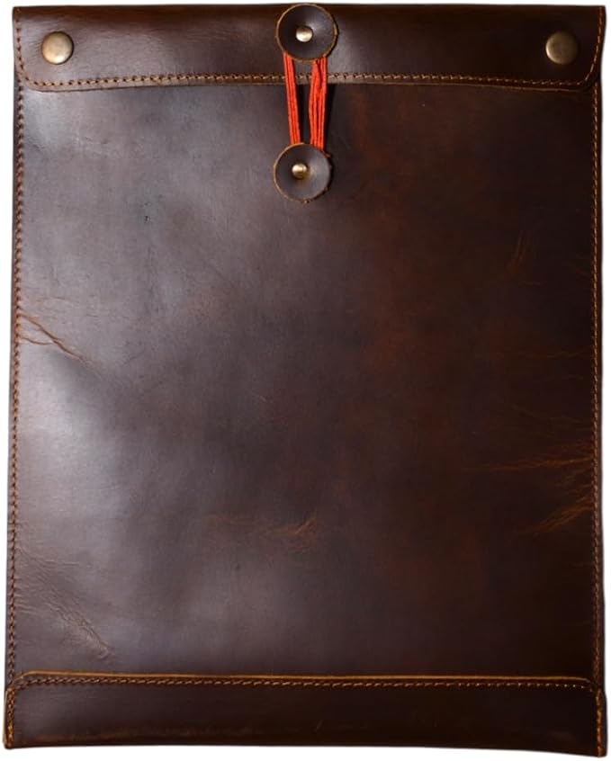 Leather Mailing Envelope Document Holder, Leather Portfolio Binder, A4 Letter - Image 9