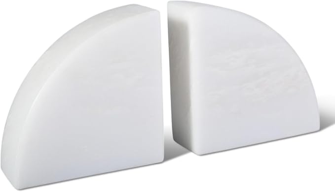 Karibiber Marble Bookend for Shelves, Non-Skid Bookends for Heavy Books - Image 2