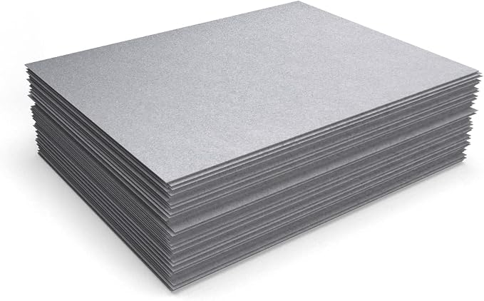 LUXPaper 8.5" x 11" Paper | Letter Size | Silver Metallic | 80lb. Text | 50 Qty - Image 4