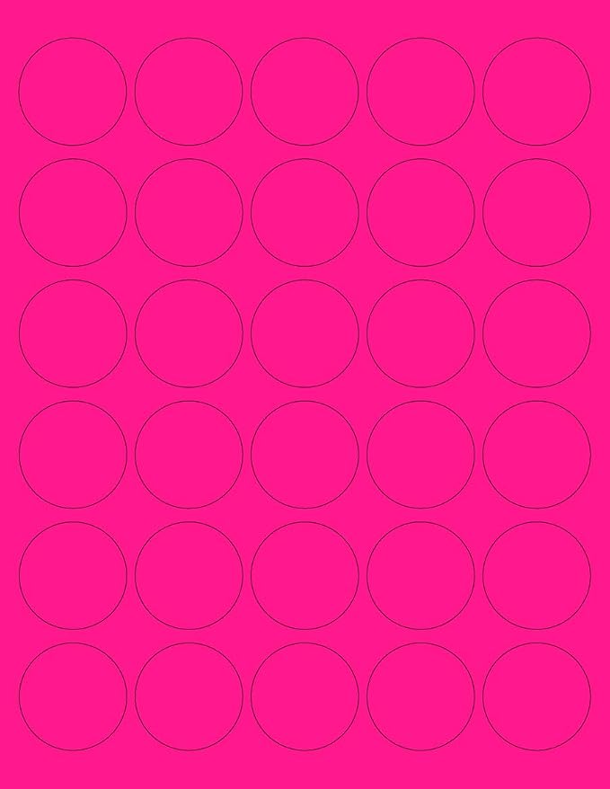 NextDayLabels - 8-1/2 x 11" Neon Color High Light Fluorescent Labels by NextDayLabels