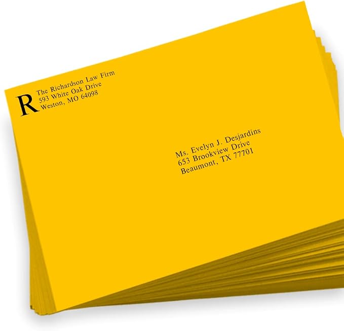 LUXPaper 9 x 12 Booklet Envelopes | Sunflower Yellow | 80lb. Text | 50 Qty - Image 4