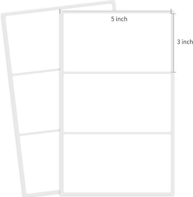 3 X 5 Inch Removable Labels for Storage Bins, Tear Resistant No Residue Storage by Yeachlaing
