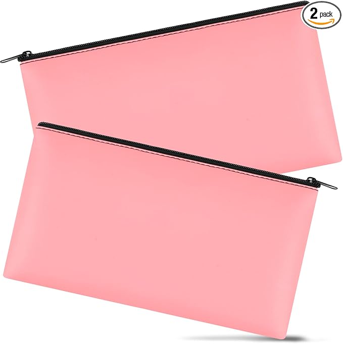 2 Pieces Money Bags with Zipper, 11x6.1 inch Money Pouch, Bank Bag, Cash Bag by Joyberg