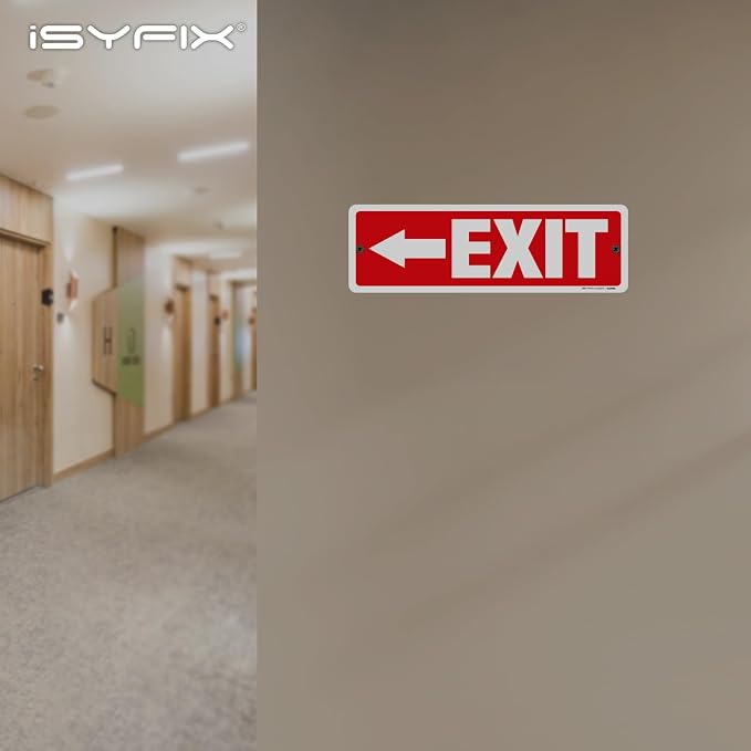 iSYFIX Exit Signs 12 Pack 12x4 Inch - Image 7