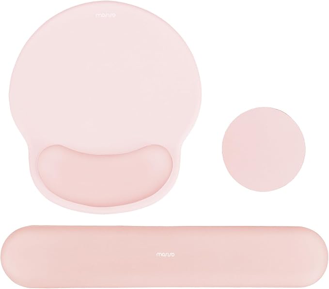 MOSISO Wrist Rest Support for Mouse Pad&Keyboard Set, Circle Curved Ergonomic by MOSISO