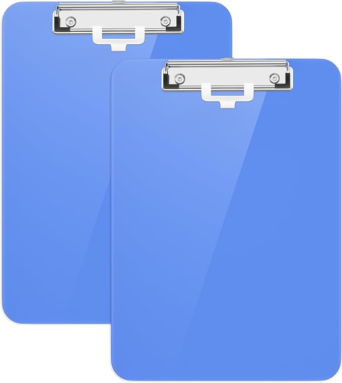 Hongri Plastic Clipboard with Pen Holder, Nurses and Women, Low Profile Clip by Hongri