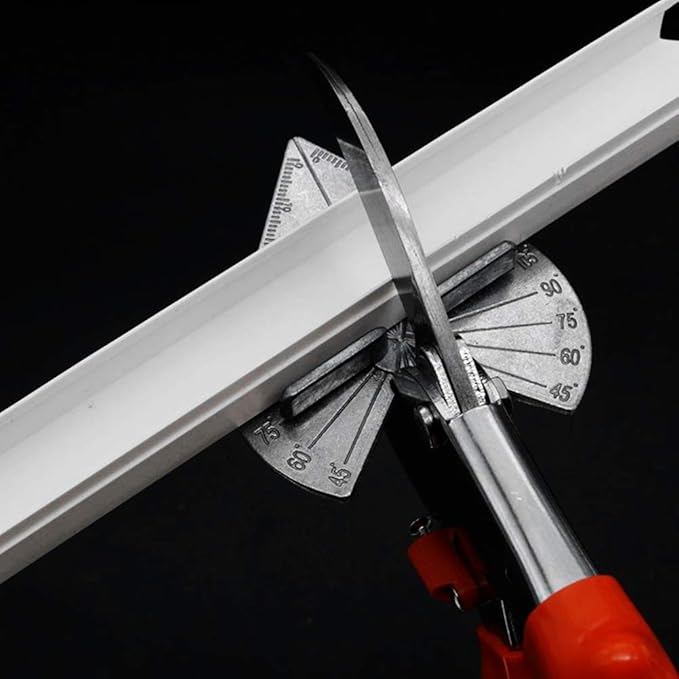 Garosa Miter Shear Multifunctional Trunking Trim Cutter 45 to 135° Angle Adjustable Quarter Round Cutting Tool Trunking Tube Trim Scissor for Angular Cutting Moulding Trim-DeskLoop Office