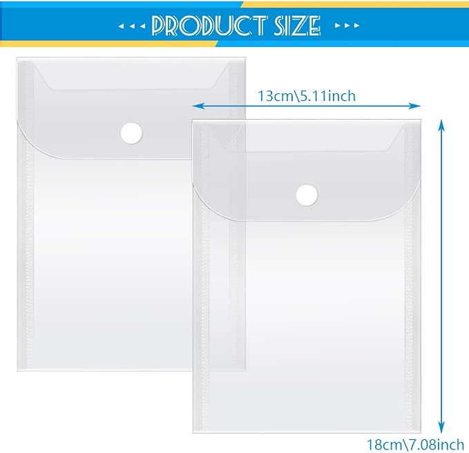 Vmiapxo 40 Pack Stamp and Die Storage Pockets, Reusable Small Plastic Envelopes - Image 2