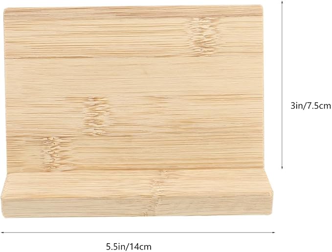 Operitacx 5.5" x 3.9" Bamboo Desk Name Plate - Image 5