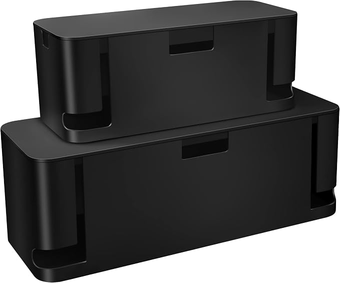 ZhiYo Cable Management Box, Power Strip Organizer, 2 Pack, Hidden Rear Cable by ZhiYo