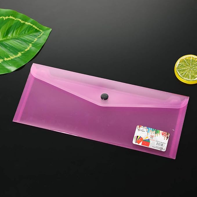 6Pcs Plastic File Folder Envelopes Document Organizer - Image 7