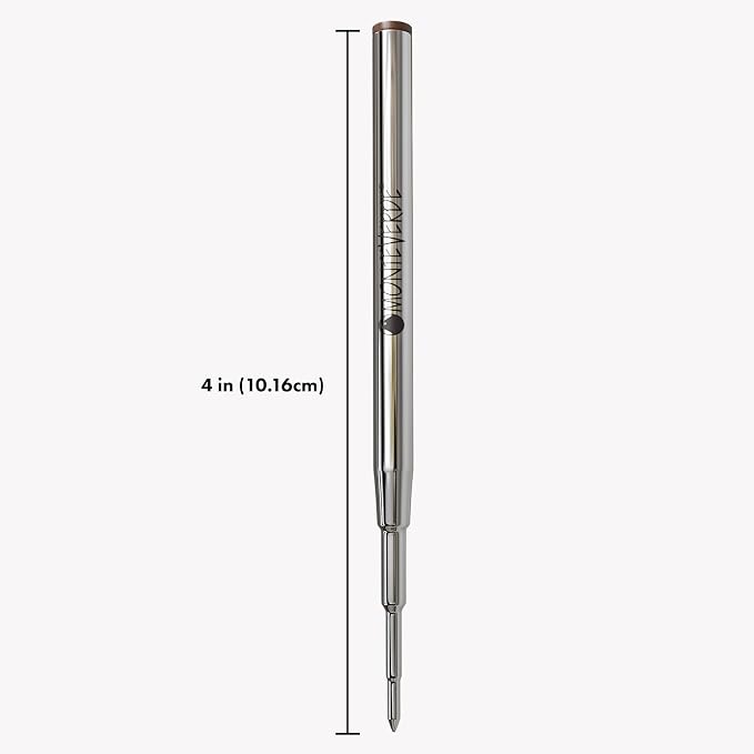 Monteverde USA Soft Ballpoint Refills to Fit Montblanc Pens, Medium Point Brown - Image 2