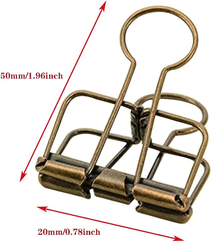 20PCS Medium Metal Binder Clips - Image 2