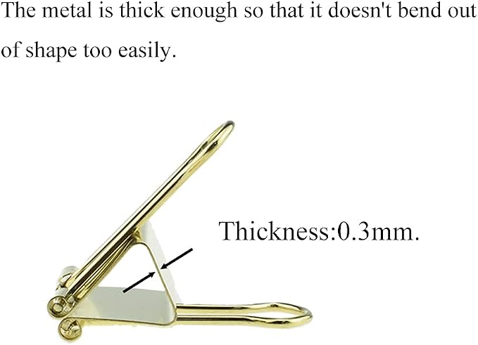 HAHIYO Binder Clips Paper Clamps Spring Steel Sturdy Medium 1.26 inches Width - Image 3