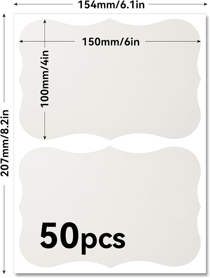 Chalkboard Labels for Storage Bins, 4x6 Inch, 50 Pack – Reusable Waterproof - Image 2