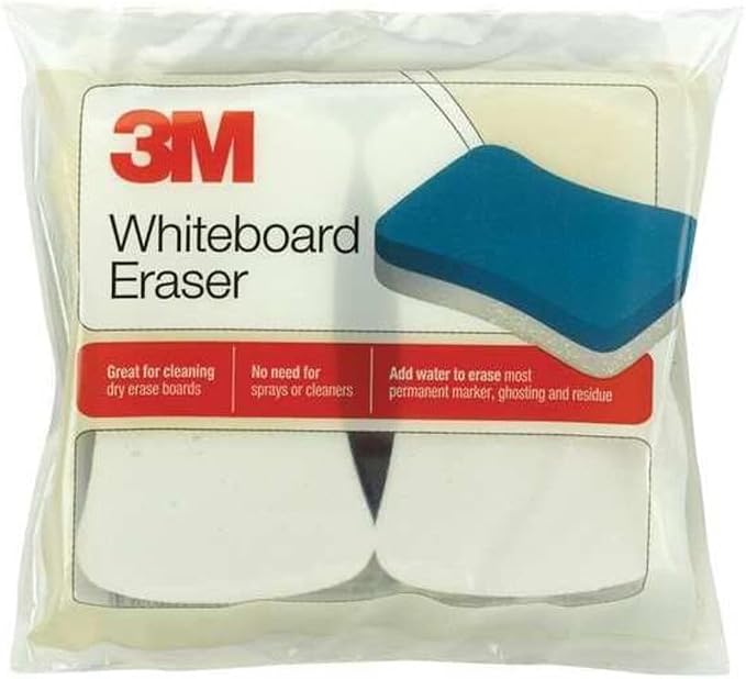3M Whiteboard Eraser for Whiteboards, 4 PACK by Unknown