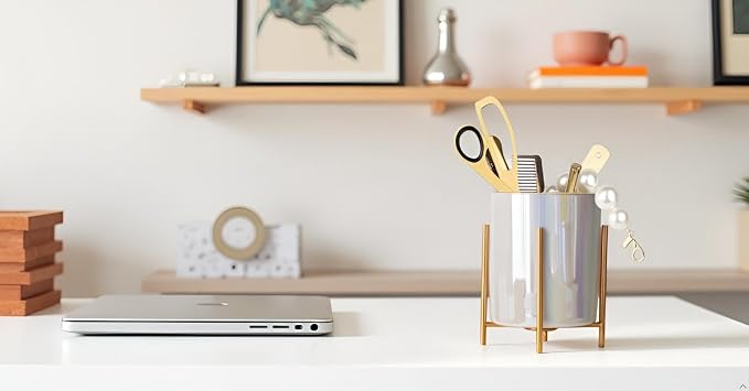 Pen holder for desk Sturdy Metal frame - Image 2
