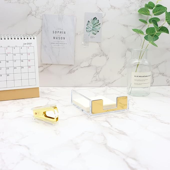 NatSumeBasics Clear Staple Remover Pure Gold Stapler Remover Cute Yellow Puller - Image 7
