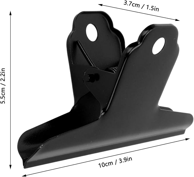 Metal Bulldog Paper Clips, Stainless Steel 4in Large Bull Clips Duckbill - Image 6
