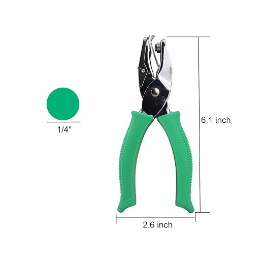 1/4 Inch Circle Shaped Hole Puncher, Handheld Single Hole Paper Punch, One Hole - Image 2