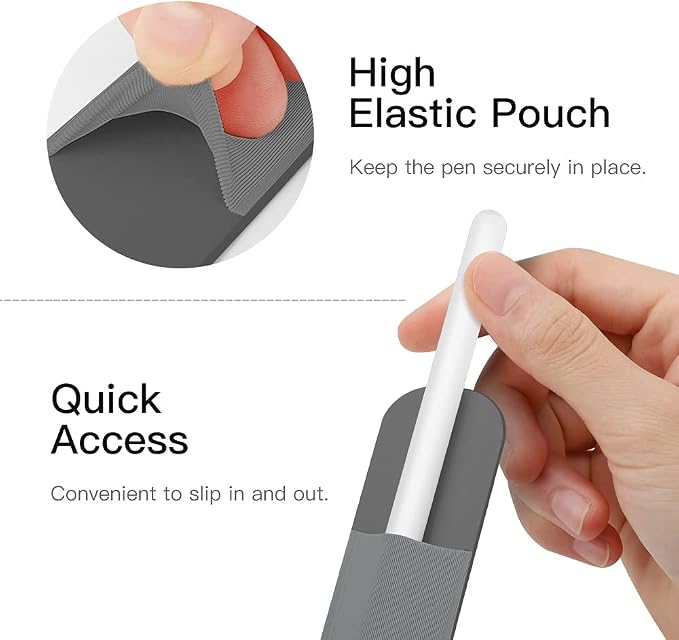 MoKo Pencil Holder Sticker Fit Apple Pencil Pro// 1st/ 2nd Generation, Elastic - Image 5