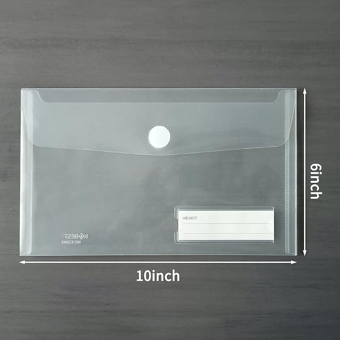 A5 Plastic Clear Envelopes Folder - Image 2