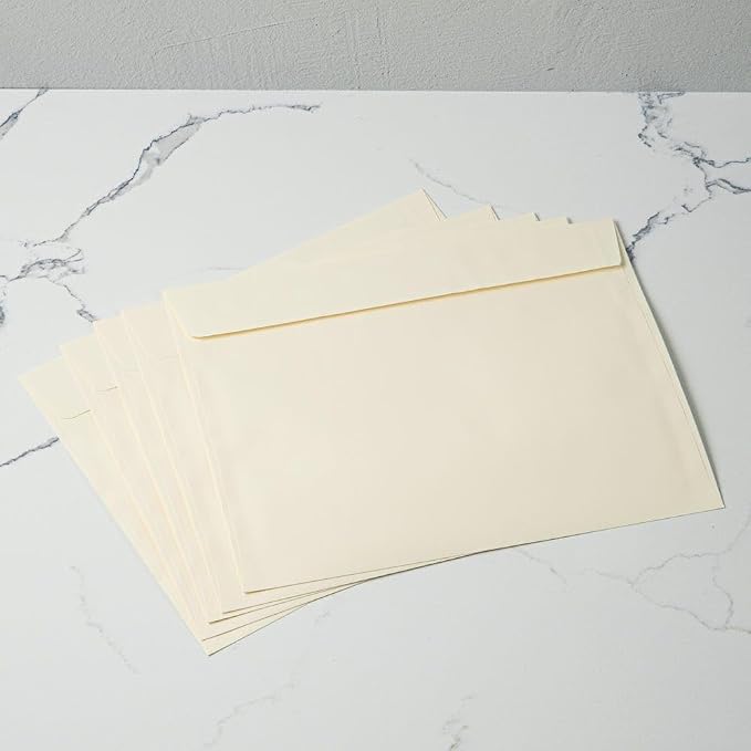 LUXPaper 9 x 12 Booklet Envelopes | Natural Linen | 80lb. Text | 250 Qty - Image 6