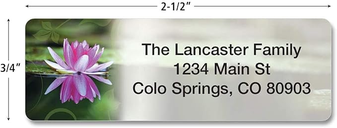 Zen-Themed Spiritual Rolled Personalized Return Address Mailing Labels - Image 2