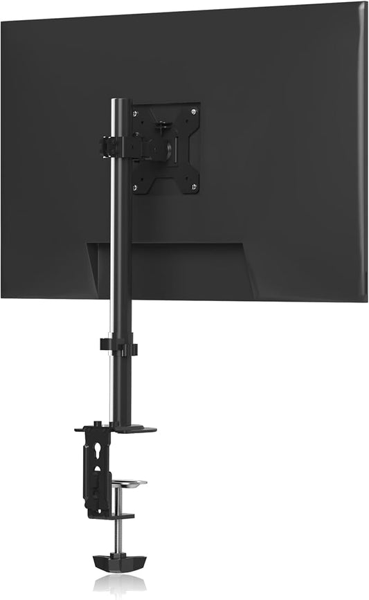 Pholiten Single Monitor Stand, Heavy Duty Adjustable Monitor Arm Desk Mount for 13-32Inch, Tilt, Swivel, Rotate, Support 22 lbs,Black-DeskLoop Office
