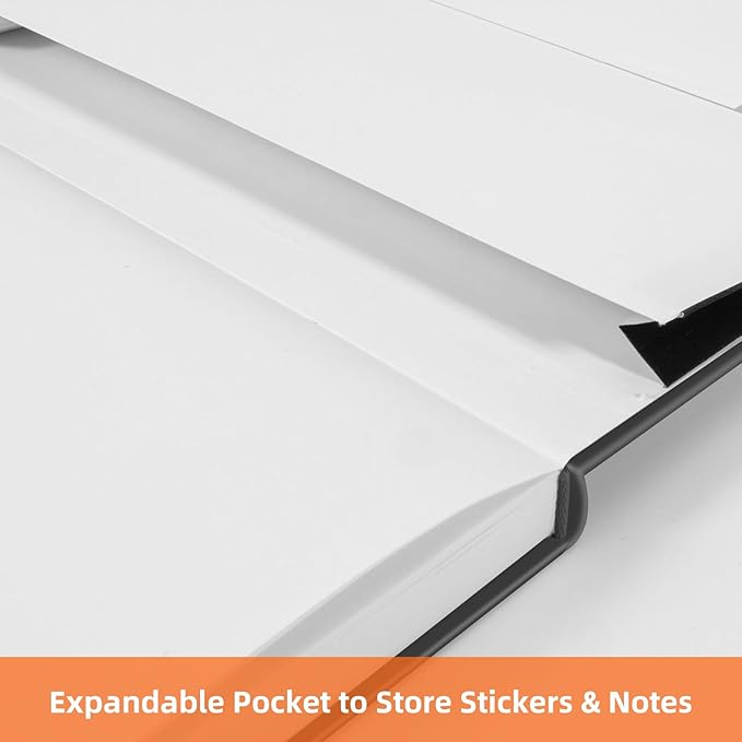 BOSSAND Lined Journal Notebooks, 6 Pack A5 Journals for Writing, 200 Pages 100 GSM Thick College Ruled Paper, Hardcover, 8.25 inches x 5.75 inches, Black-DeskLoop Office