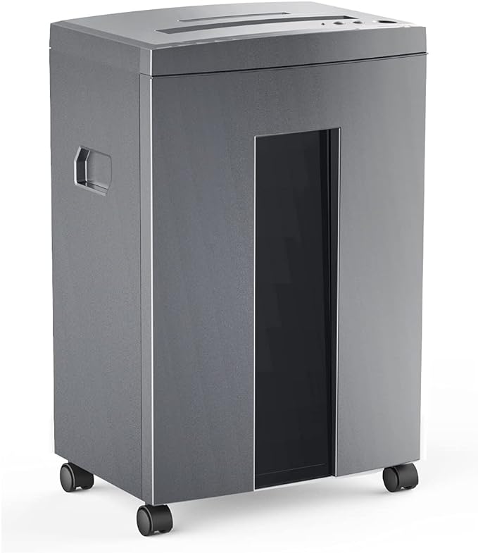 WOLVERINE 18-Sheet Shredders for Home Office Heavy Duty P-4 Security Level Crosscut Paper Shredder Paper/CD/Card Ultra Quiet Paper Shredder for Home with 6 Gallons Pullout Waste Bin SD9113(Grey ETL)-DeskLoop Office