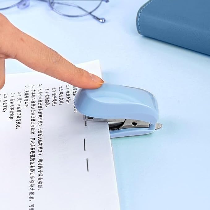 Blue Color Mini Stapler with Staples, Small Cute Stapler - Image 5