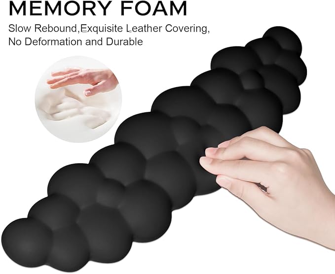 JIKIOU Upgrade Leather Cloud Keyboard Wrist Rest, Cloud Wrist Rest - Image 4