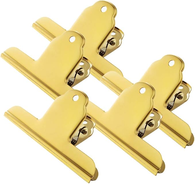 4 Inch Large Bulldog Clip, 10 Pack Stainless Steel File Money Binder Clips by HomeImpel