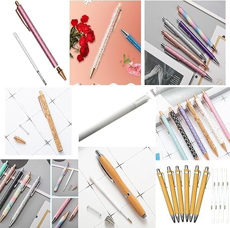 100 PCS Ballpoint Pen Refills Retractable Pen Refills 3.86" Black Ink - Image 2