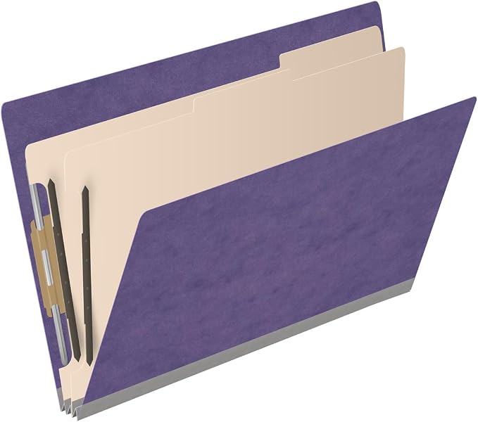 Ecom Folders End Tab Pressboard Classification Folders | Legal Size 25 Pt Stock - Image 2